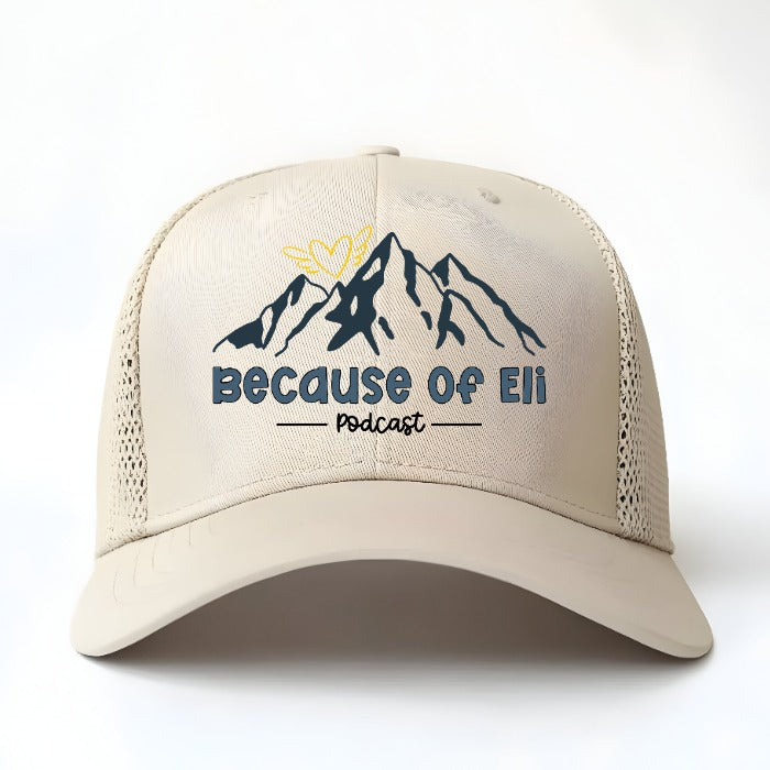 Because of Eli Podcast Hat ( Sand color)