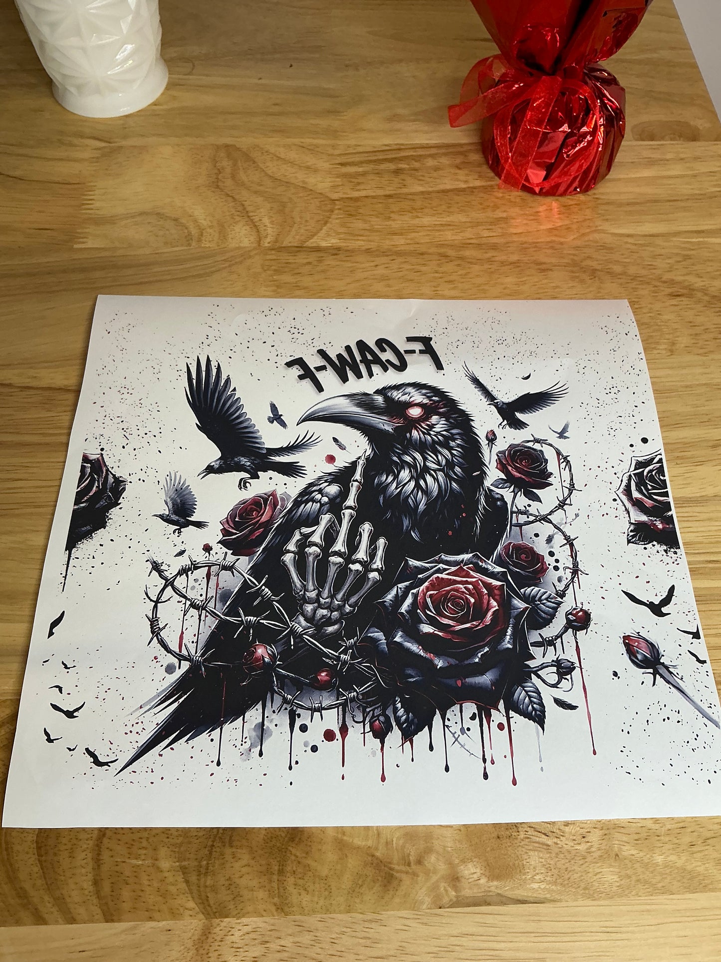 F-Caw-F 20oz sublimation transfer 9.3 x8.2