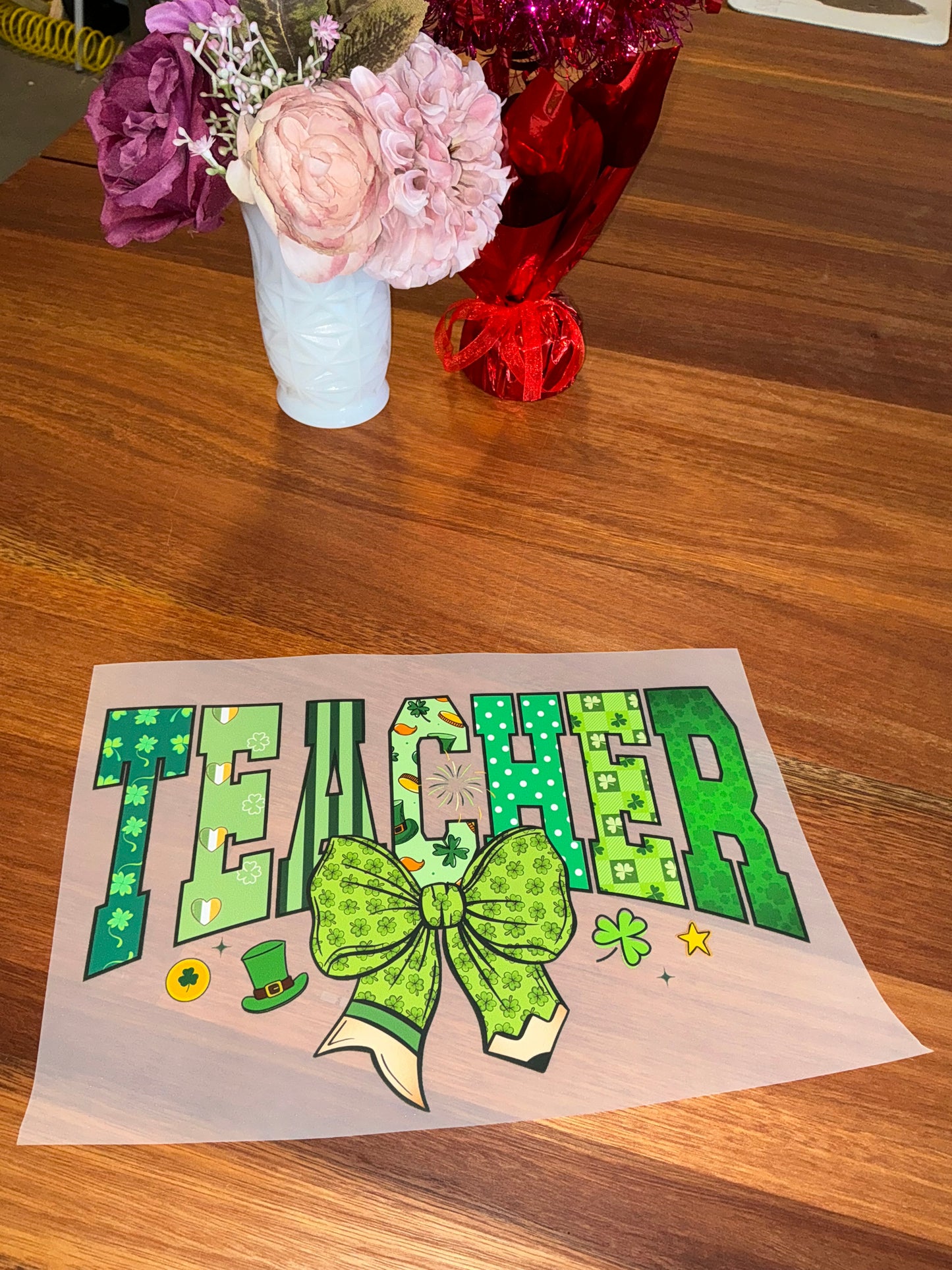 Teacher St. Patrick’s Day DTF transfer