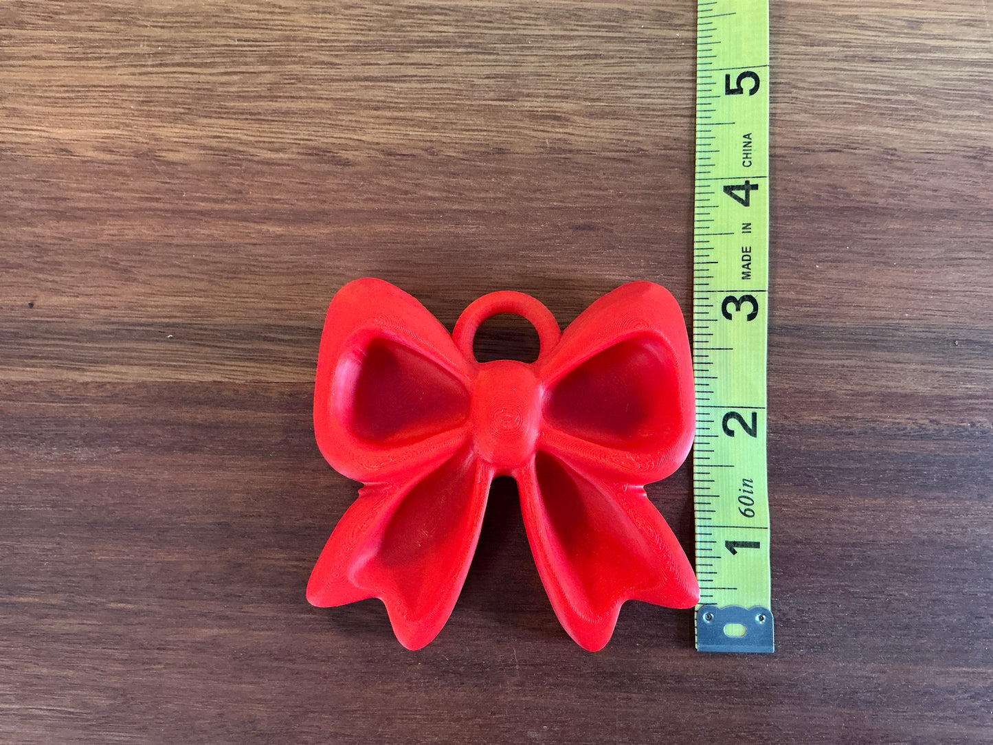 3D Red Bow keychain (keychain accessories, not included)