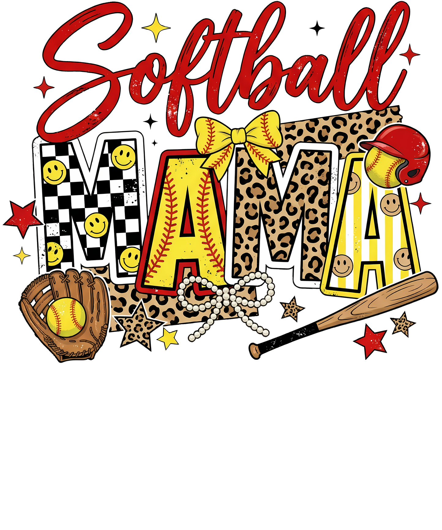 Softball Mama DTF Transfer