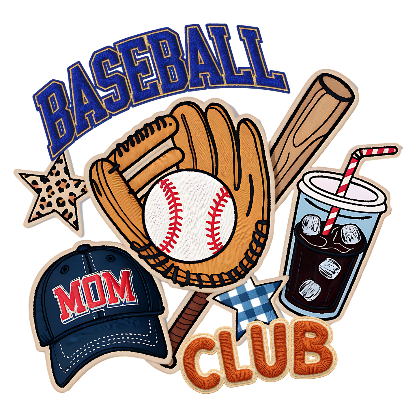 Baseball mom Club DTF Transfer