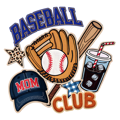Baseball mom Club DTF Transfer