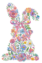 Floral Easter Bunny DTF transfer
