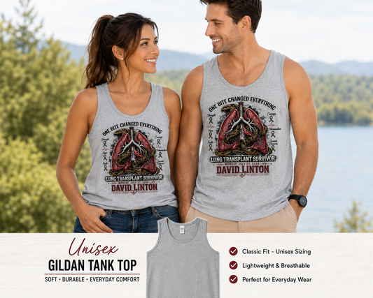 David Linton Lung Transplant Survivor Unisex Tank Top
