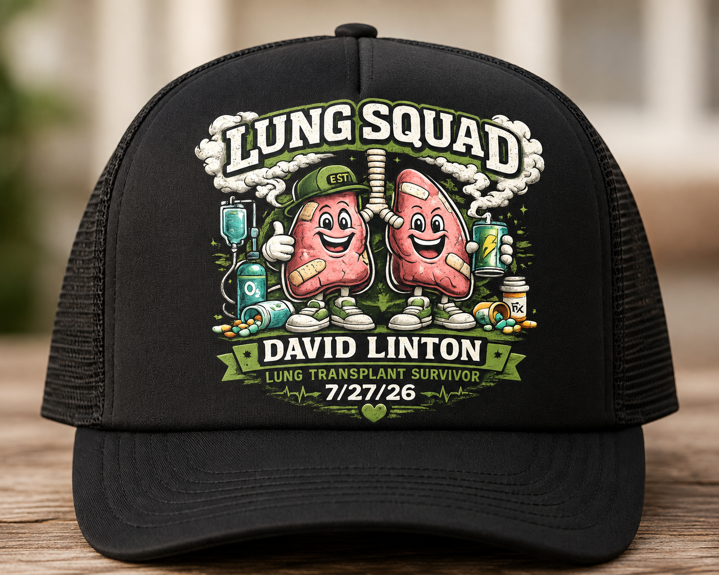 David Linton Lung Transplant Survivor Fundraiser Hat