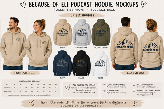 Because of Eli Podcast Hoodie