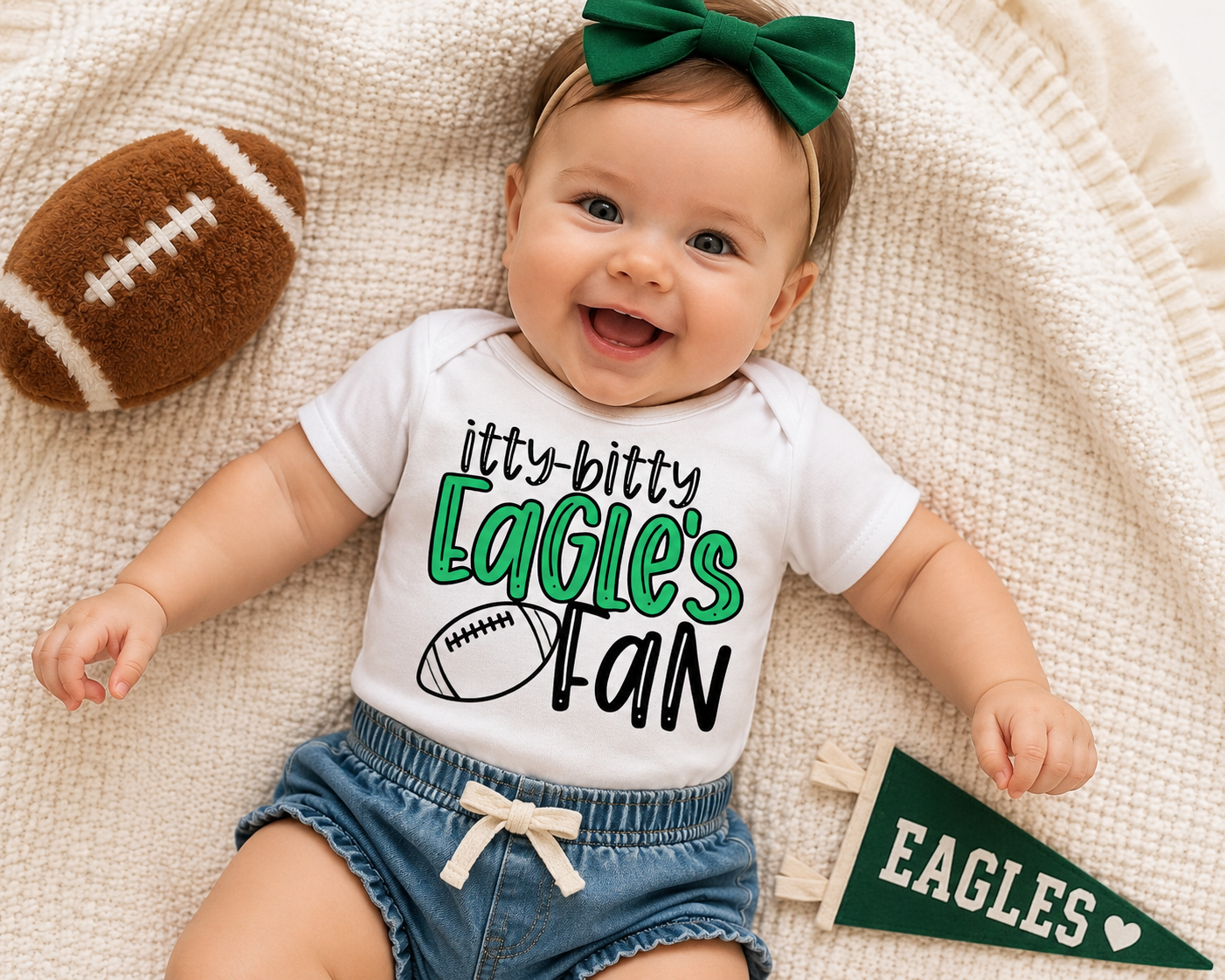 Itty-Bitty Eagles Fan Baby Bodysuit