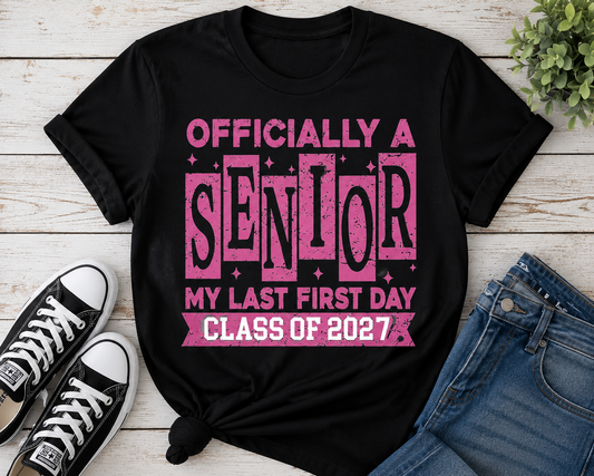 Class of 2027 Senior Girl T-Shirt 💖🎓