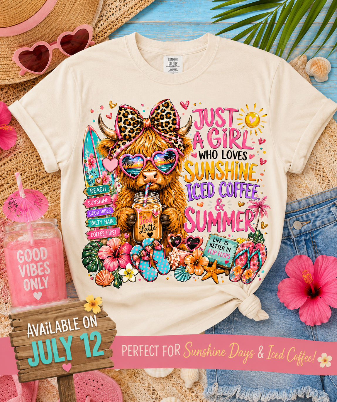 ☀️ Just a Girl Who Loves Sunshine, Iced Coffee & Summer 🌺☕