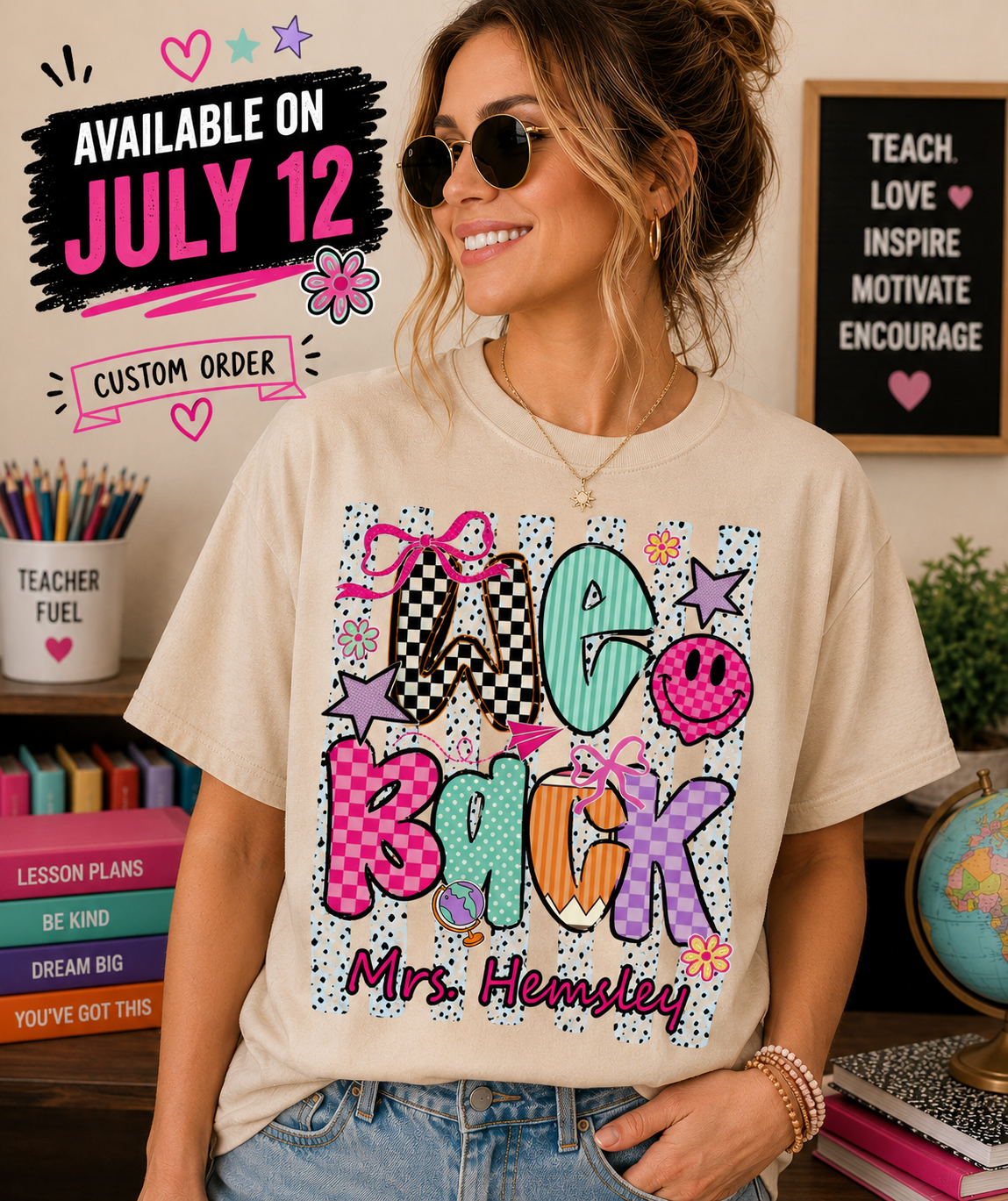 ✏️ Custom Teacher Back-to-School Shirt 🍎📚