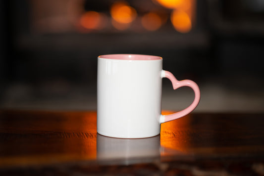 heart handle 11 oz coffee mug