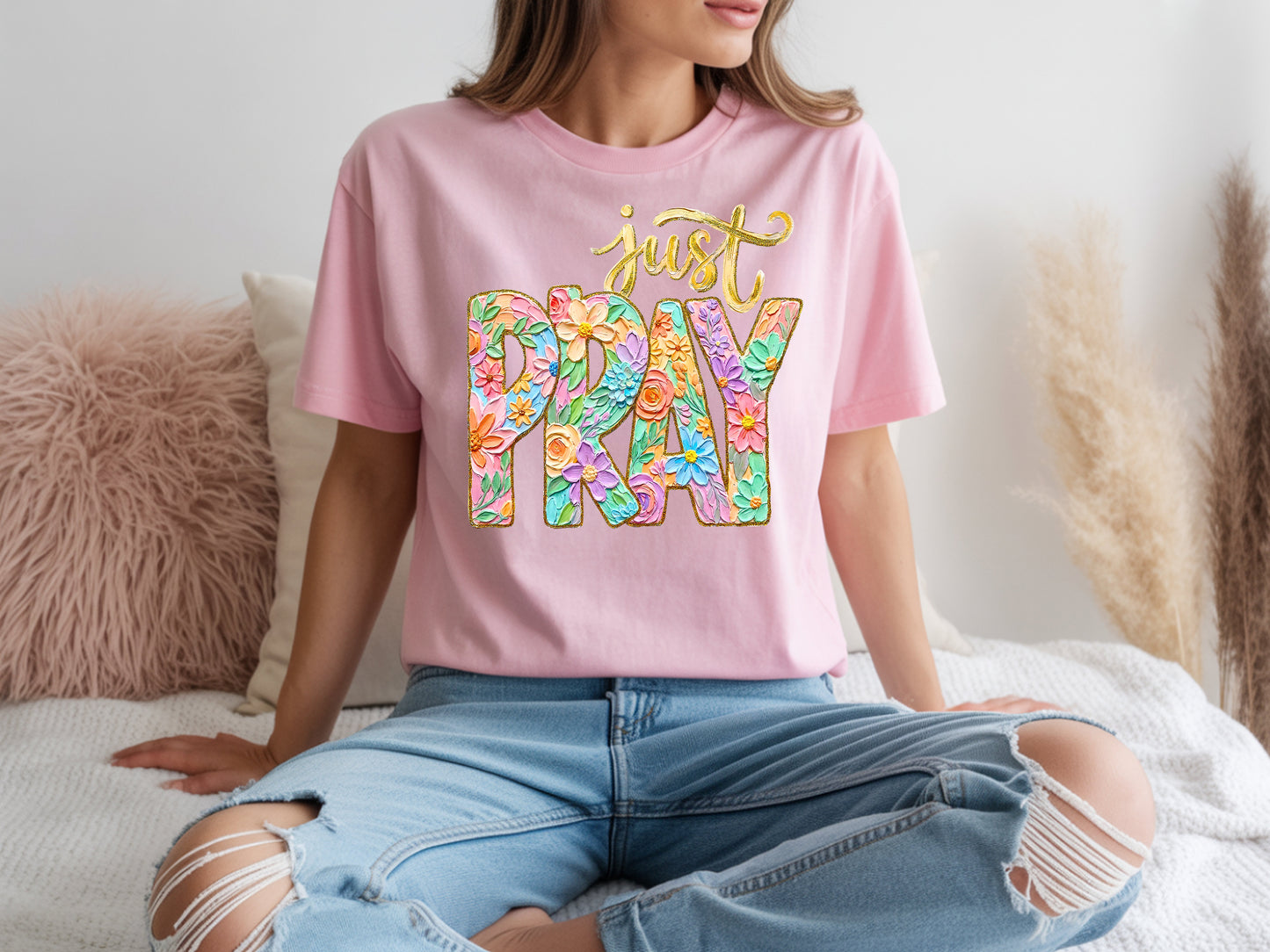 Just pray DTF transfer or T-shirt