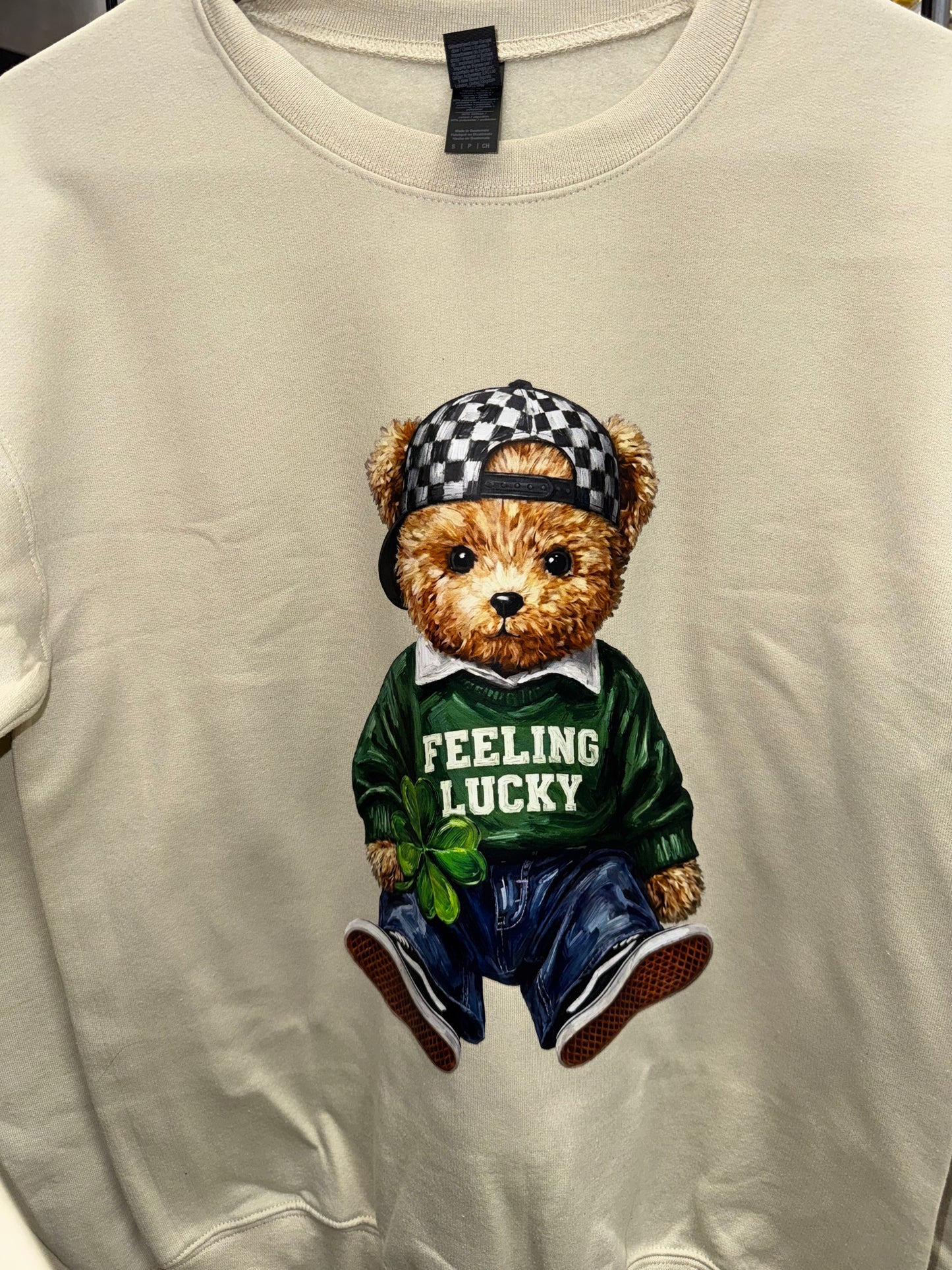 Feeling lucky teddy bear crewneck