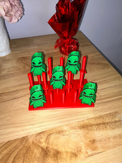 Green guy straw topper