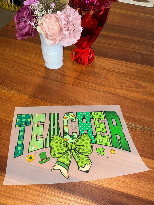 Teacher St. Patrick’s Day DTF transfer