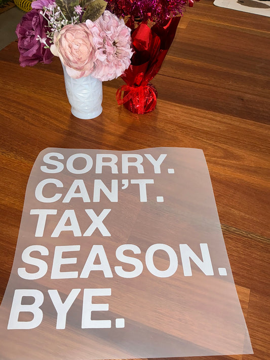 Sorry can't tax season transfer