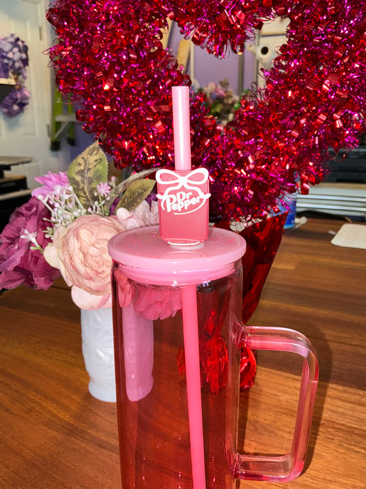 Dr Pepper straw toppers