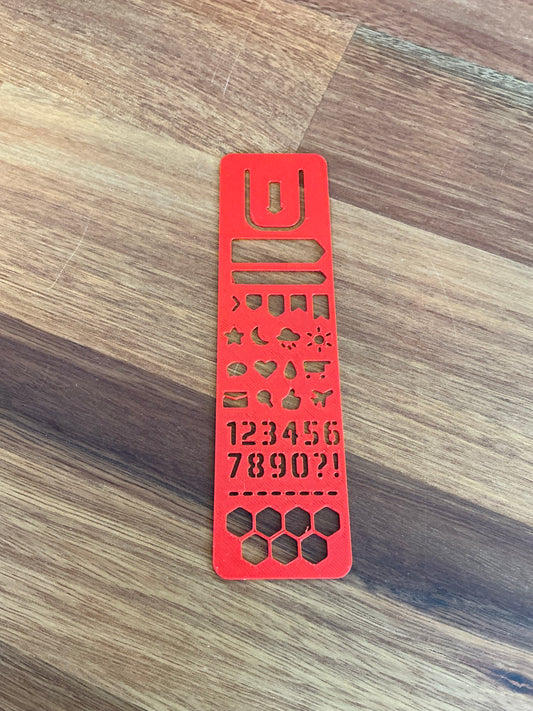Stencil bookmark