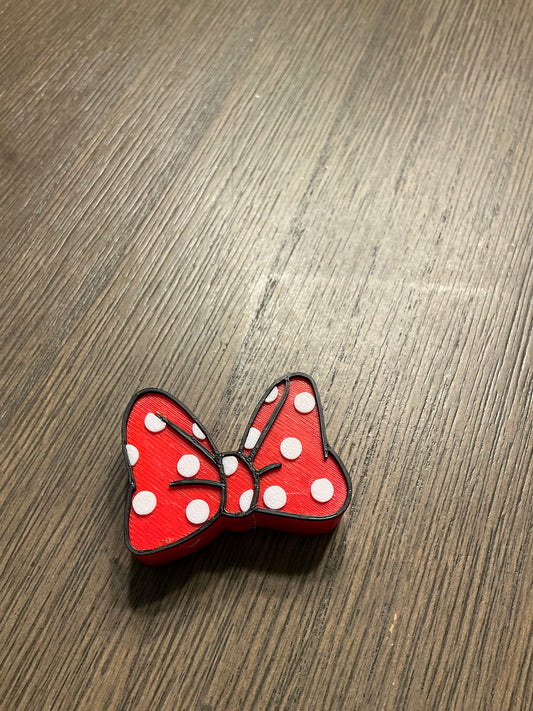 Mini mouse bow straw topper