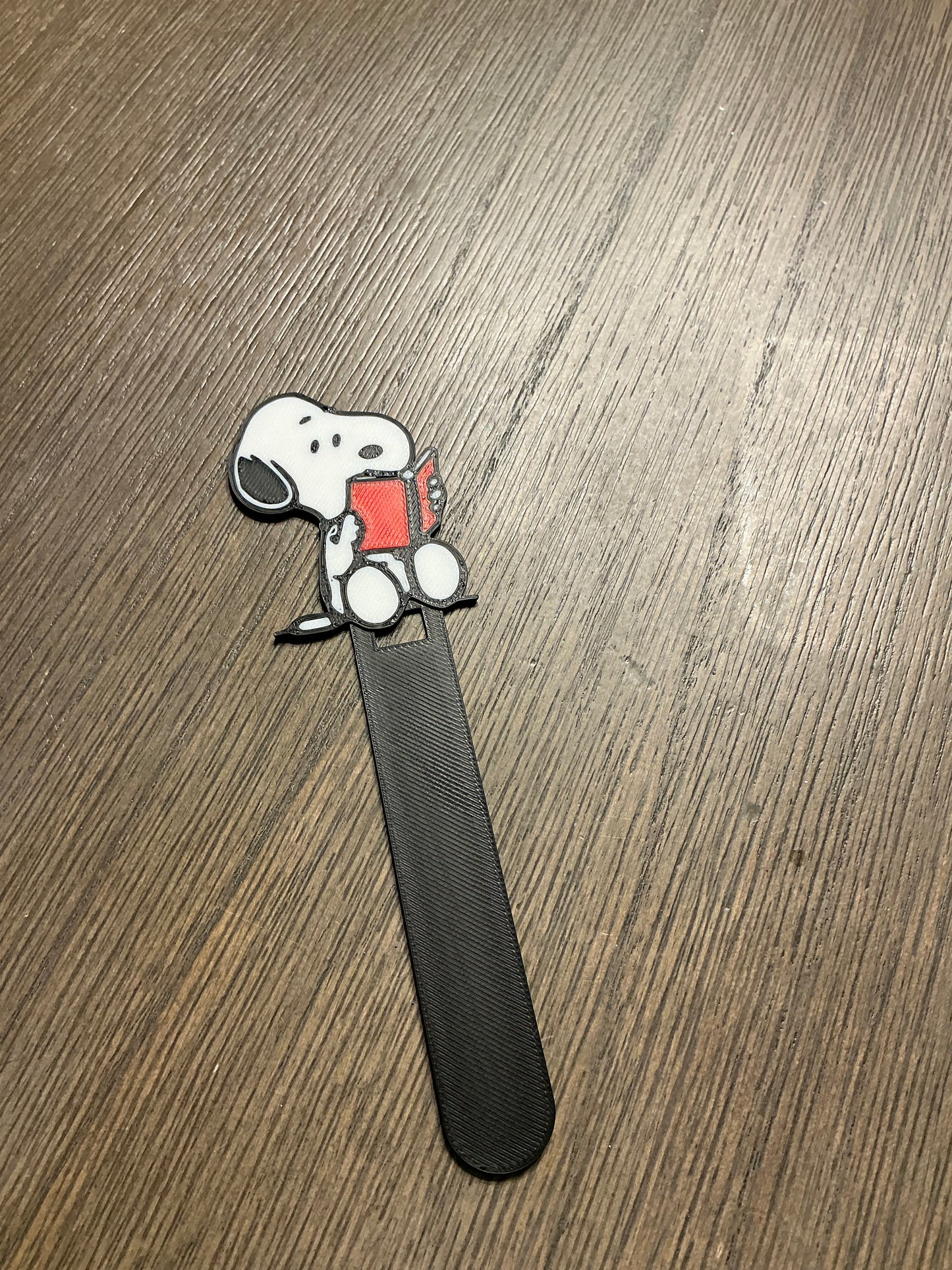 Dog with book bookmark
