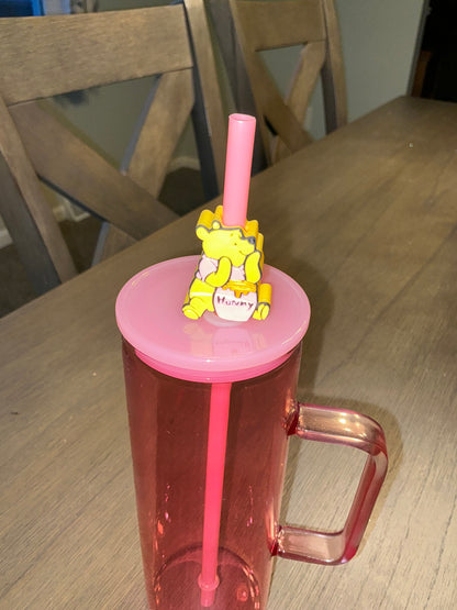 Honey bear straw topper