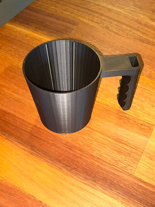 Ice cream pint holder with slot for spoon