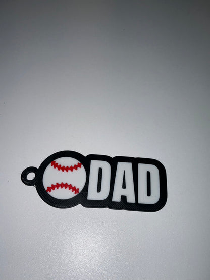 Baseball Mom Or Dad Keychain [assembly required]