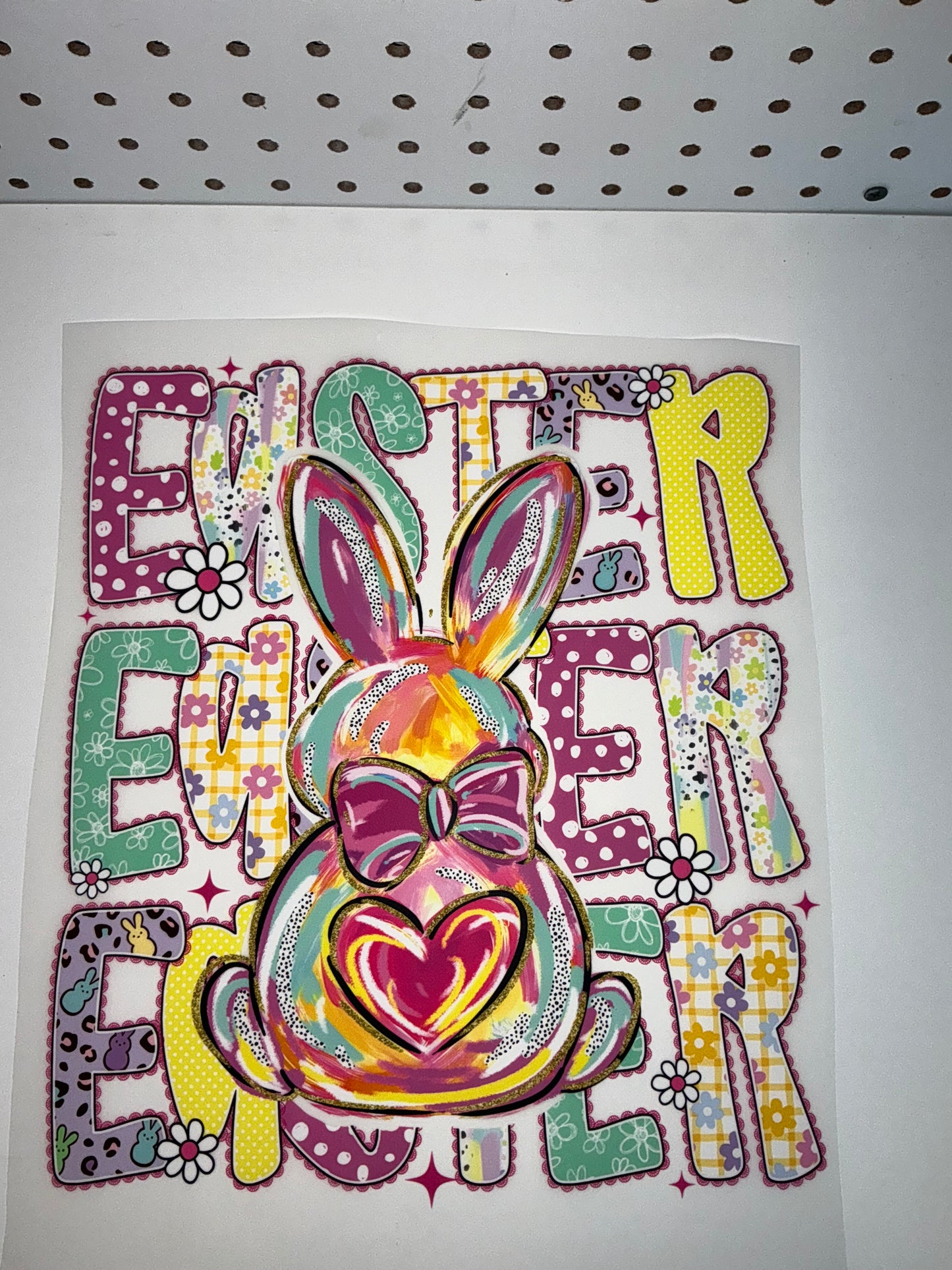 Easter with bunny transfer [DTF Transfer]