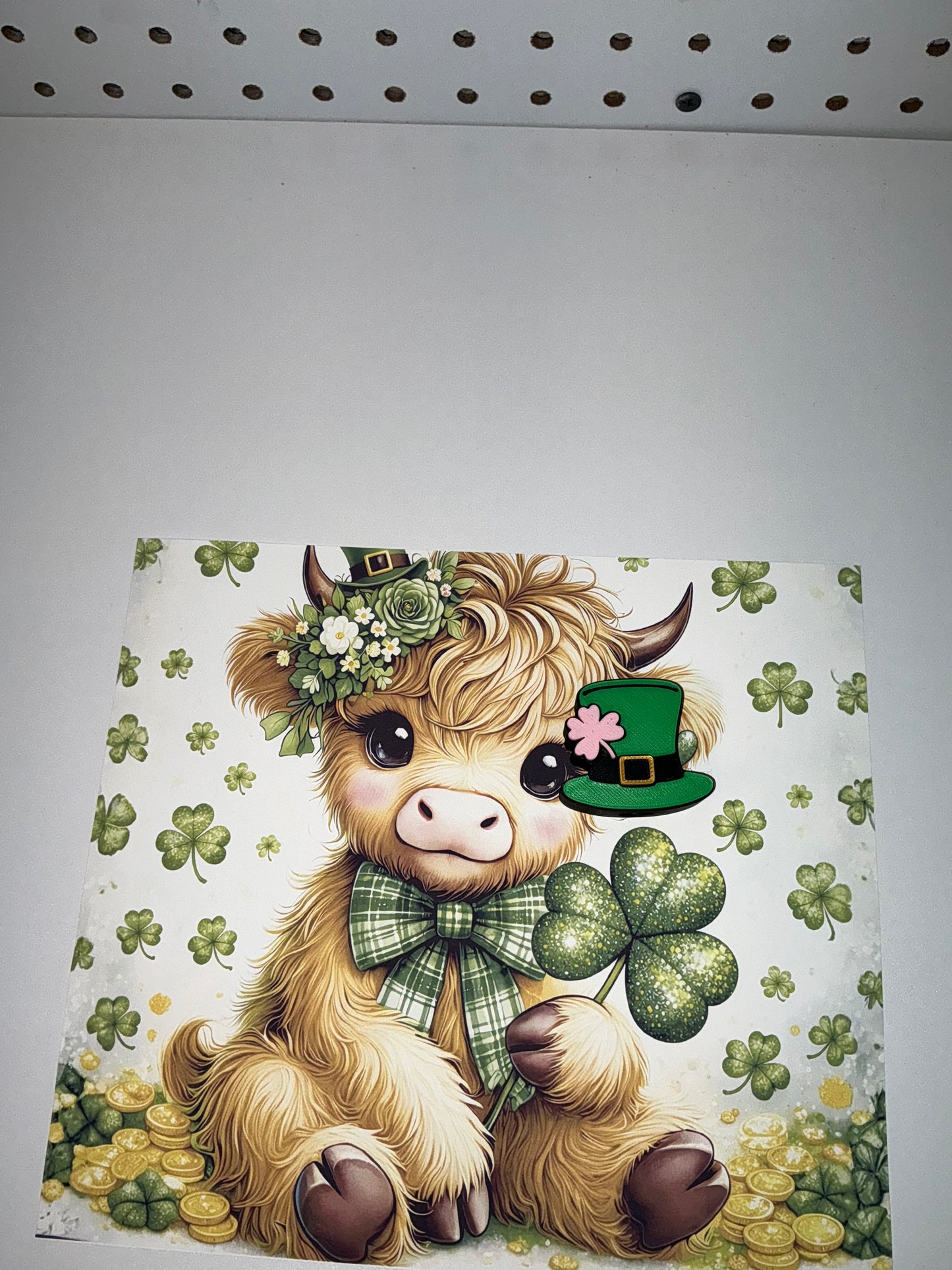 Highland cow St. Patrick’s Day 20 ounce sublimation transfer