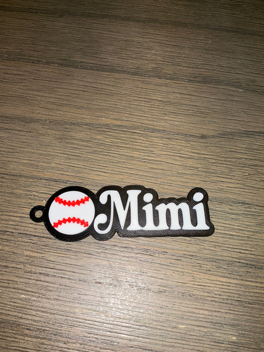 Mimi Baseball Keychain