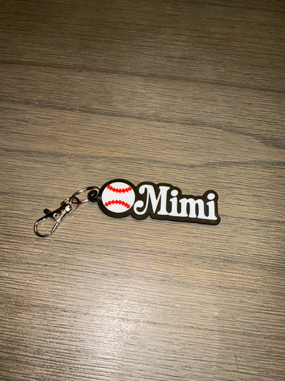 Mimi Baseball Keychain
