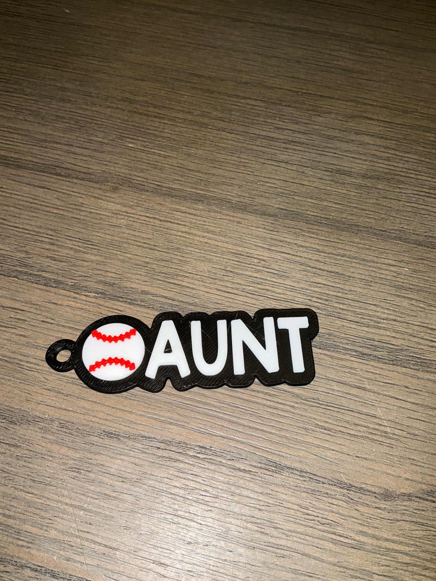 Aunt Baseball Keychain