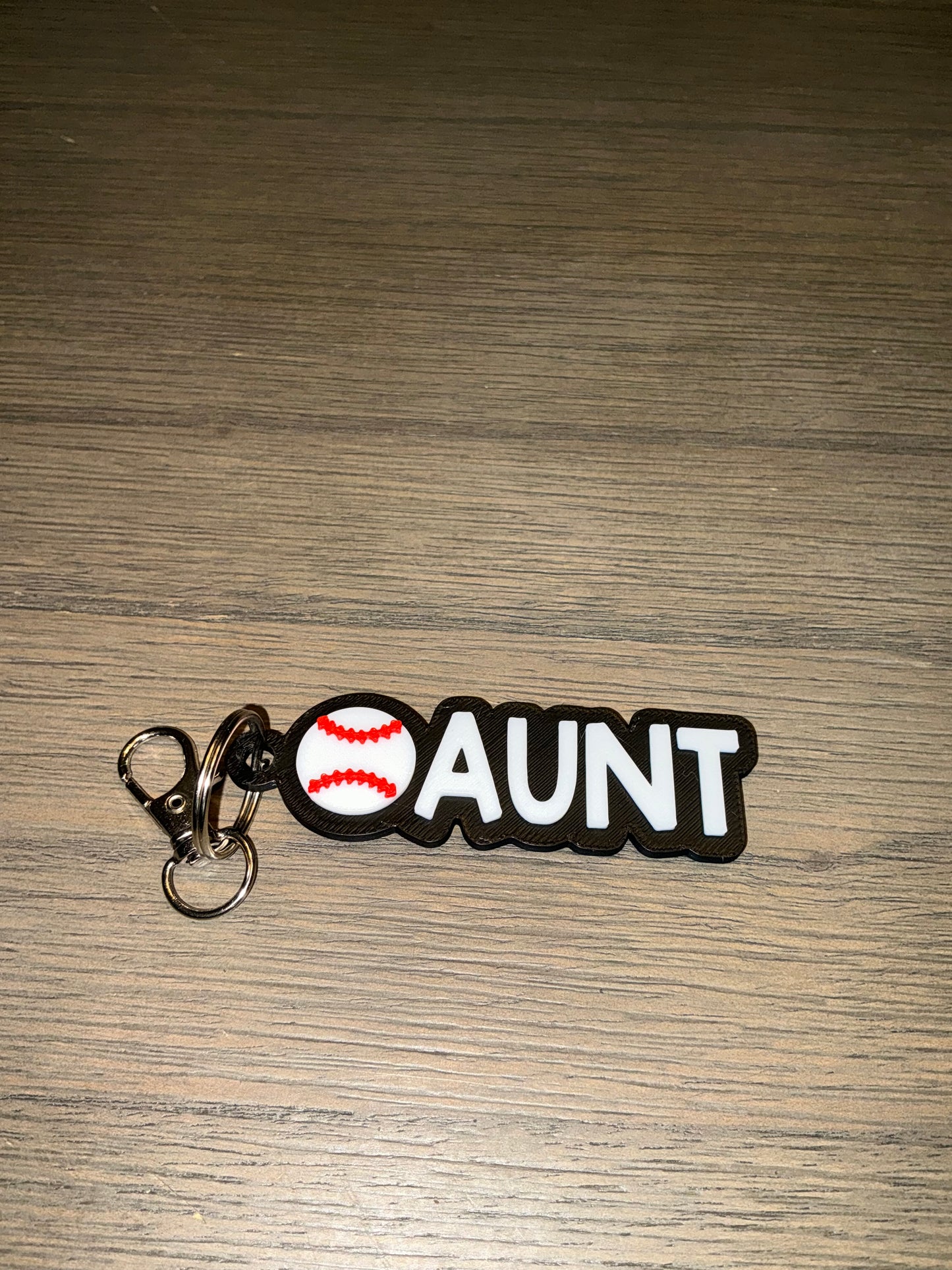 Aunt Baseball Keychain