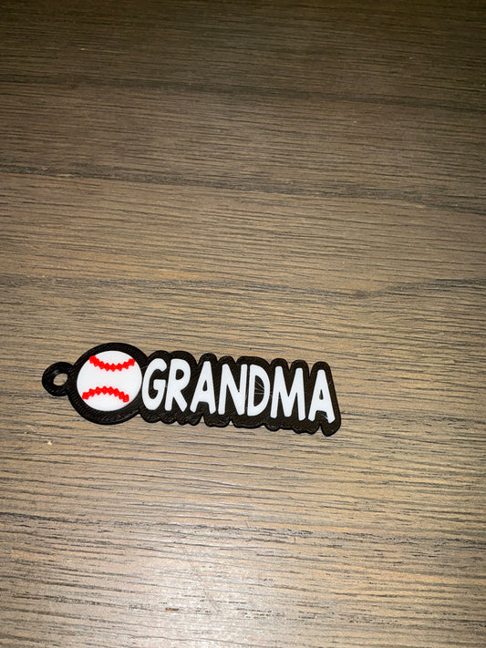 Grandma Baseball keychain