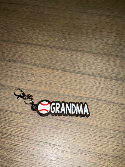 Grandma Baseball keychain