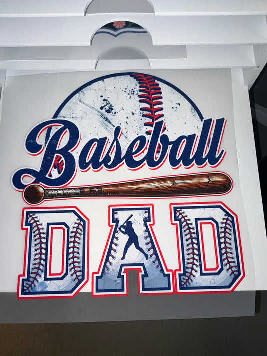 Baseball dad DTF transfer or T-shirt