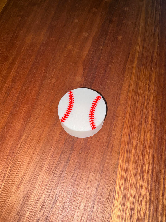 Baseball straw topper