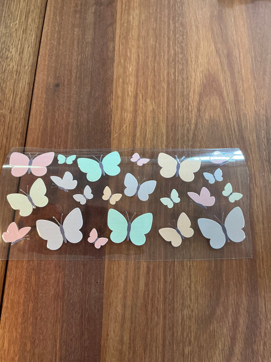 Butterfly 16 oz UVDTF cup wrap