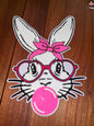 Youth Rabbit blowing bubble patch