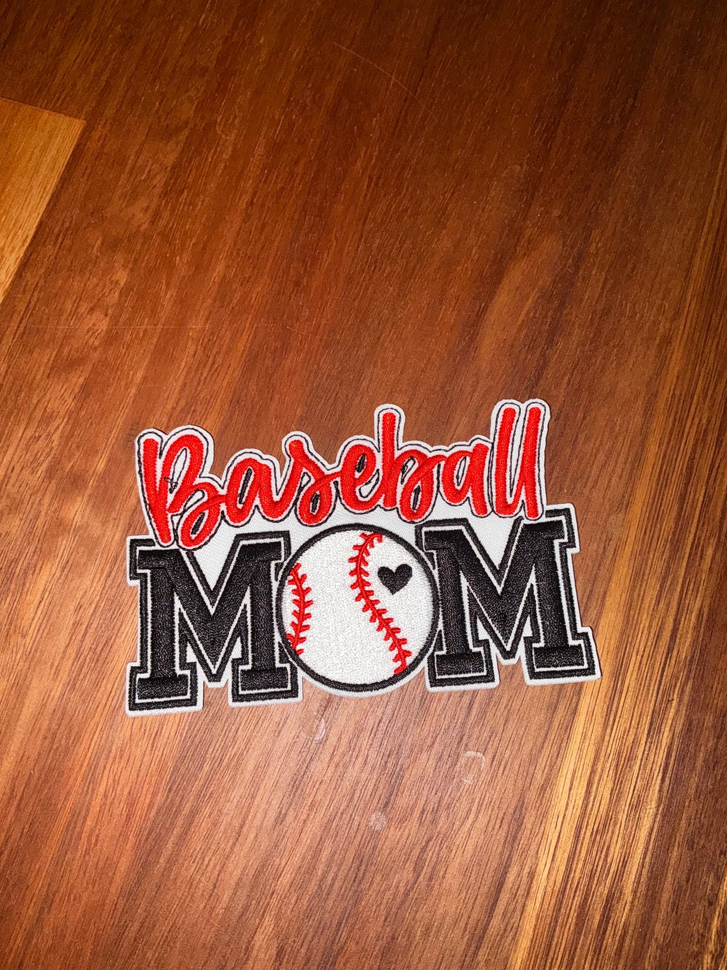 Baseball mom hat patch