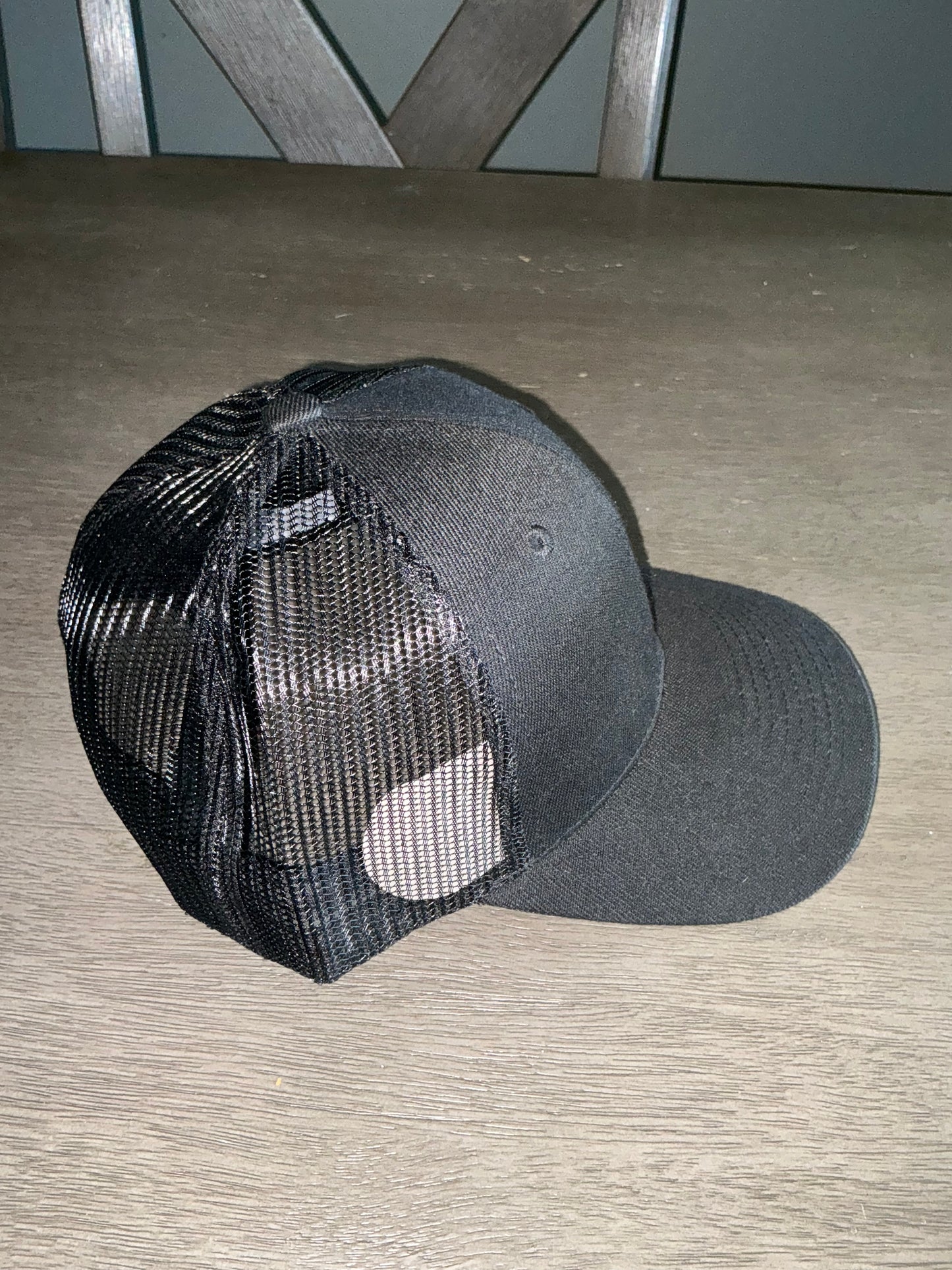 Black trucker hat