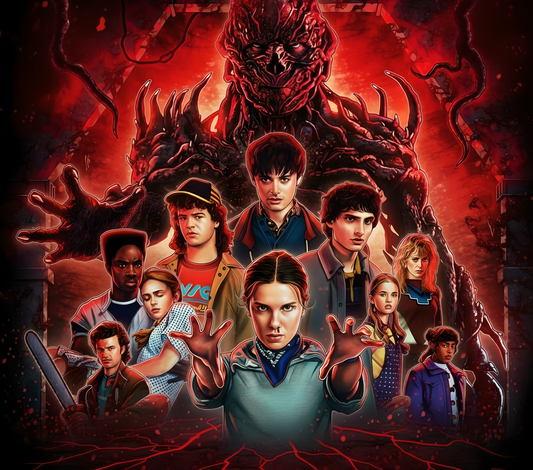 Stranger Things 20oz skinny tumbler transfer
