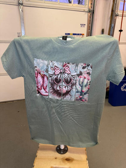 HIGHLAND COW VALENTINE DAY T-SHIRT